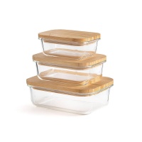 Комплект из 3 контейнеров для Хранения из стекла Frozi единый размер другие LA REDOUTE INTERIEURS  фото, kupilegko.ru